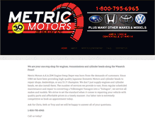 Tablet Screenshot of metricmotorsutah.com